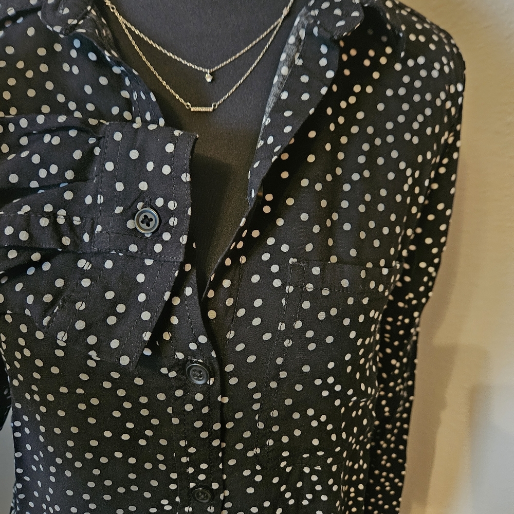 Beachlunchlounge Black Medium Womens Blouse - Picture 7 of 7